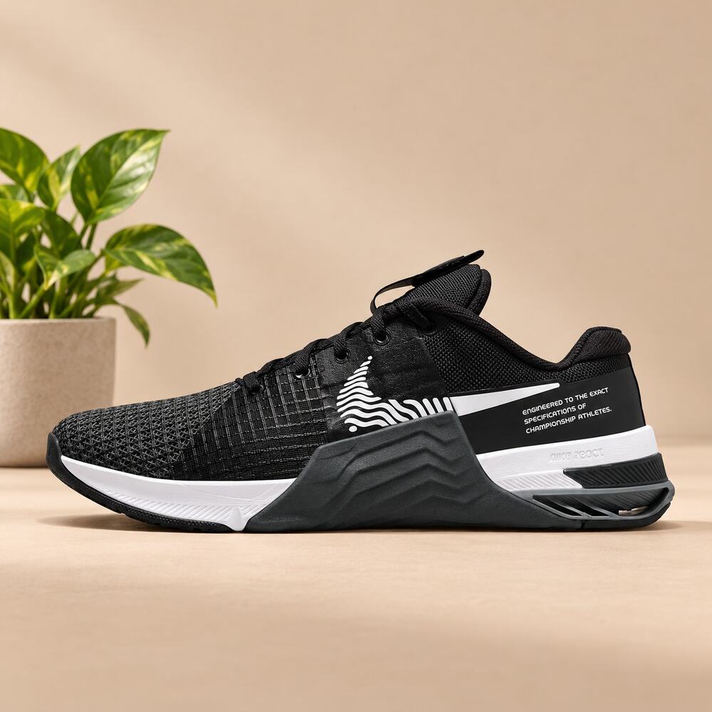 USED Nike Metcon 8 Men's Training Shoes Black White Grey Size 11.5